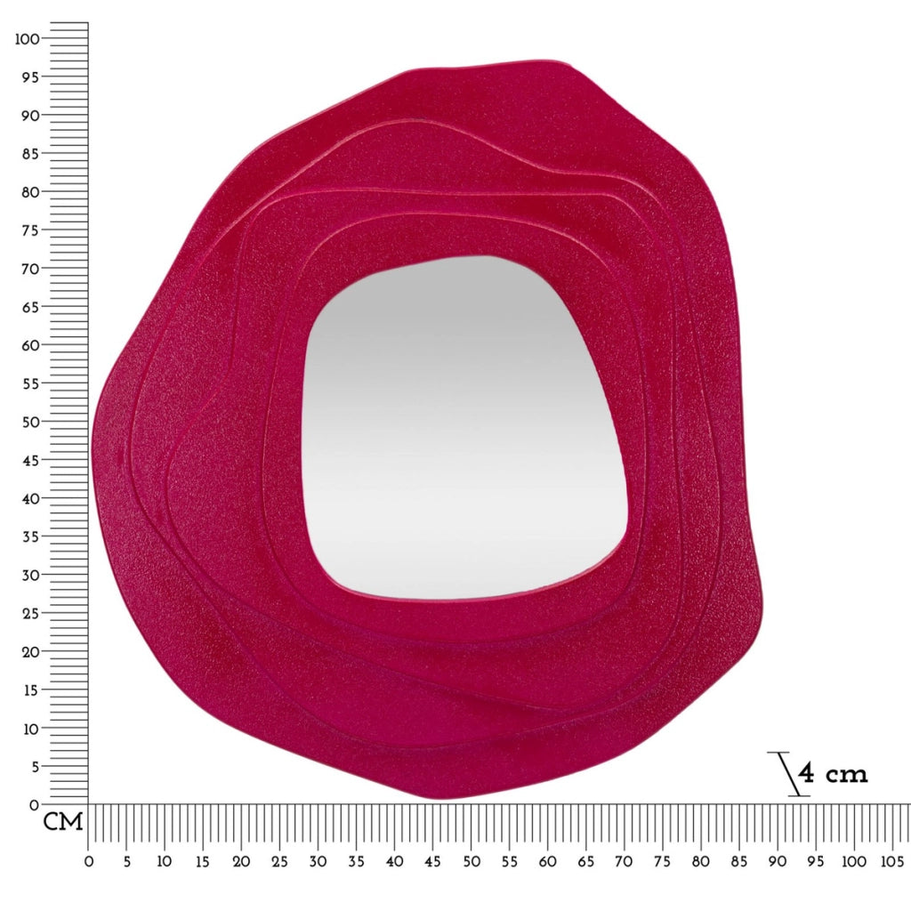 Specchio con Cornice VKH476, Rosa, MDF, 90x4x97 cm