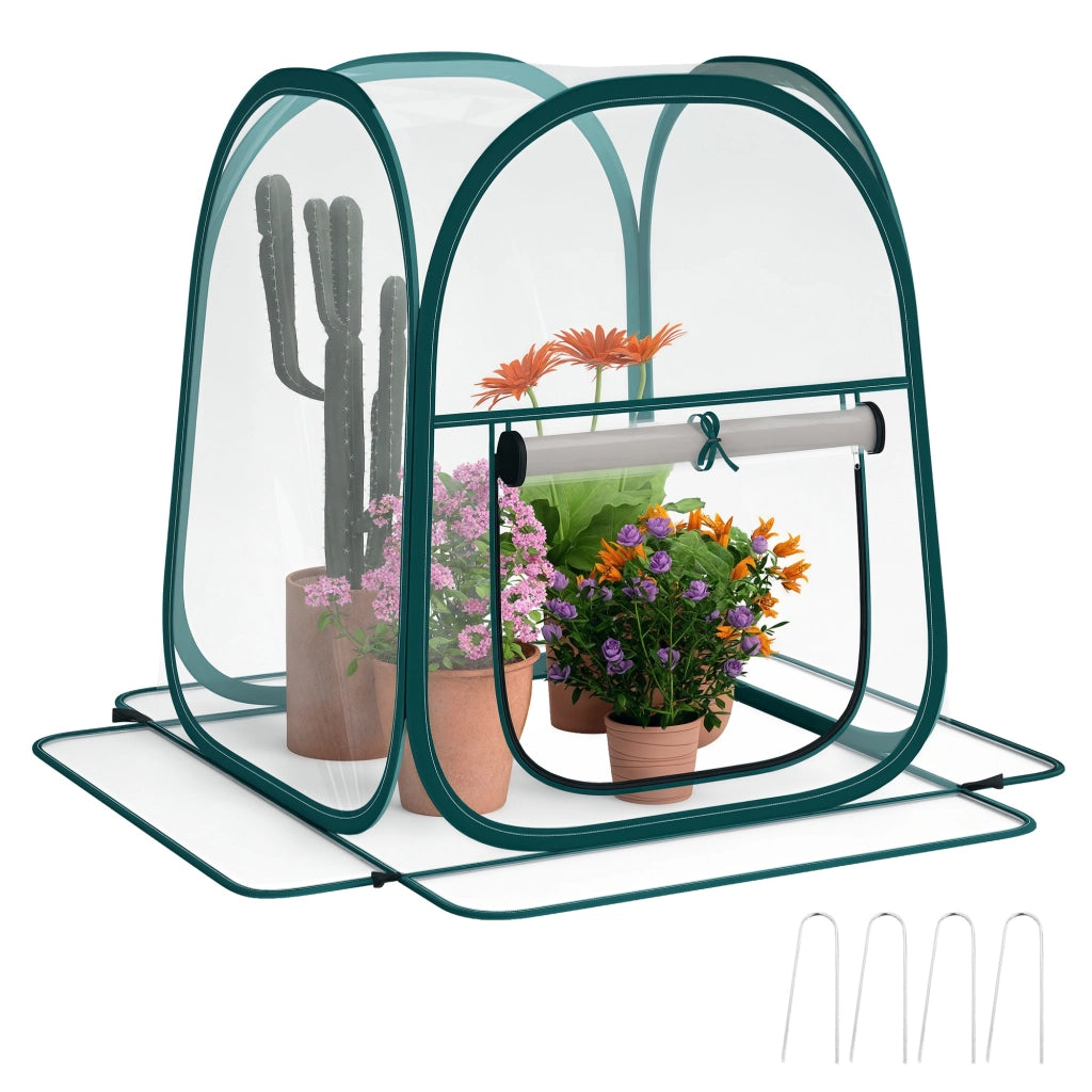 Mini Serra da Giardino ¨C Minimal ¨C PVC Trasparente 70x70x80 cm