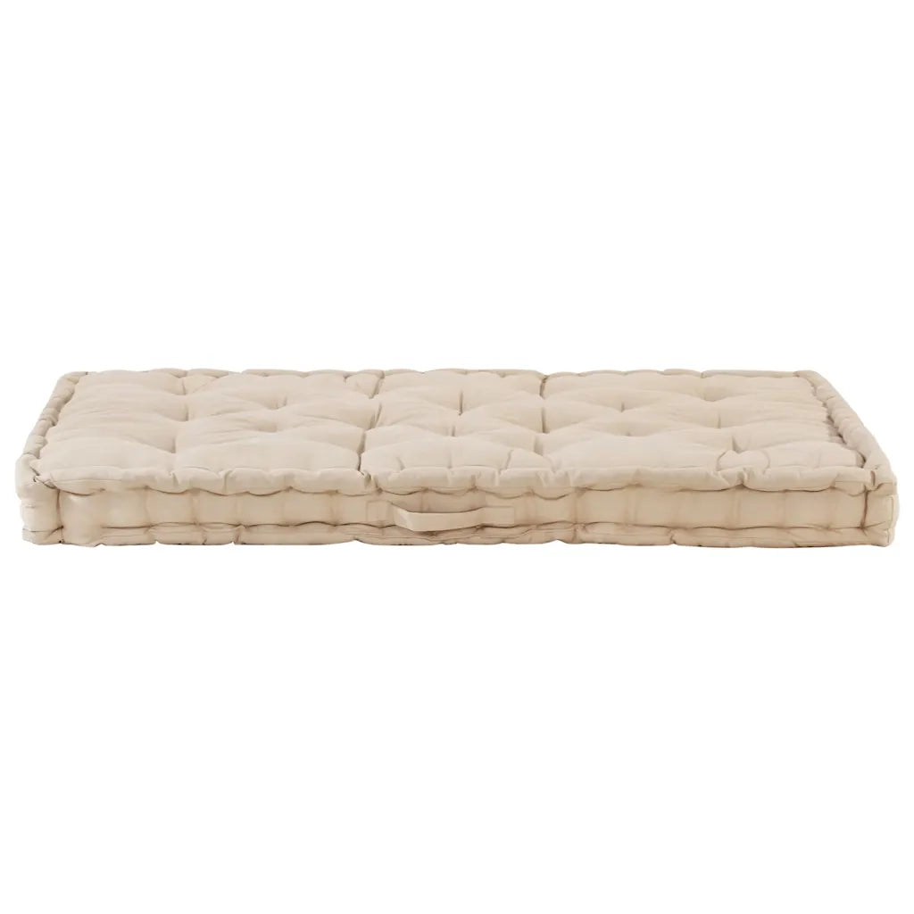 Cuscini per Pallet e Pavimento 2 pz | Cuscini per sedie in Cotone Beige