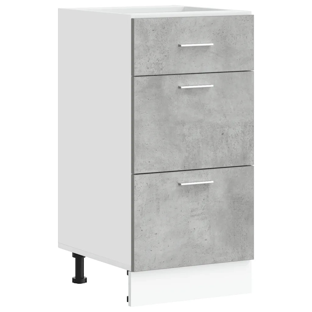 Pensile da cucina | Armadio Inferiore ¡°Lyon¡± Grigio Cemento 40x46x81,5cm