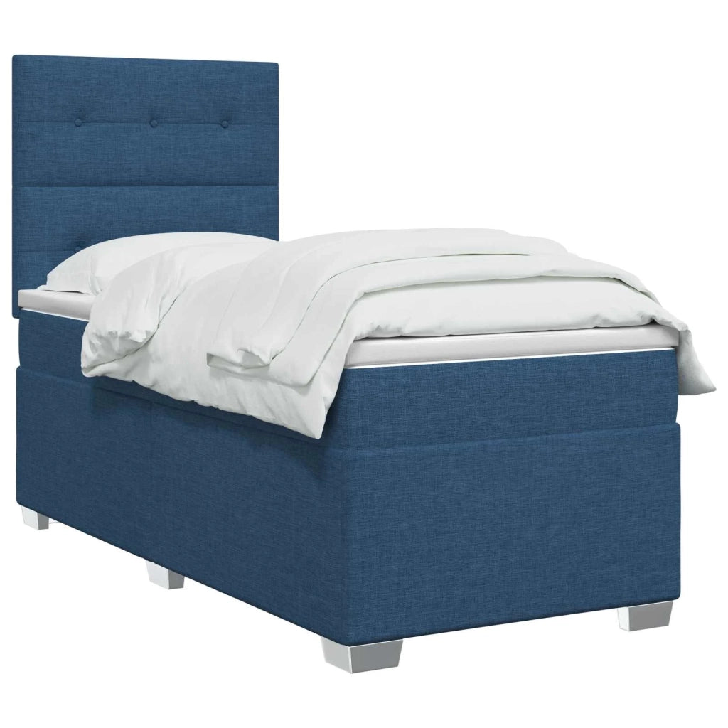 Letto box spring con materasso Blu 80 x 200 cm Tessuto 3453282