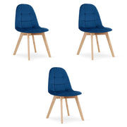 Valora NUUC SEDIA Velluto blu navy Design ergonomico x3
