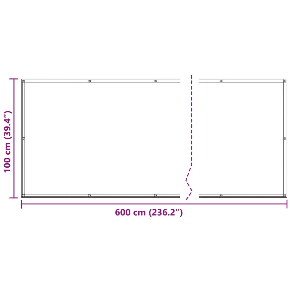 Schermo da balcone | Paravento da Balcone Borgogna 100 x 600 cm Tessuto Oxford