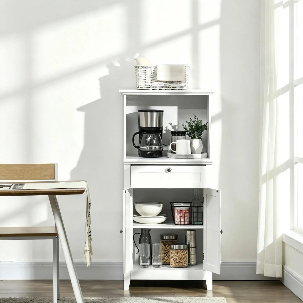 MOBILE PER MICROONDE 60x40x122,5 cm Bianco in MDF