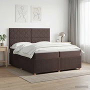 Letto box spring con materasso Marrone Scuro 200 x 200 cm 3454483