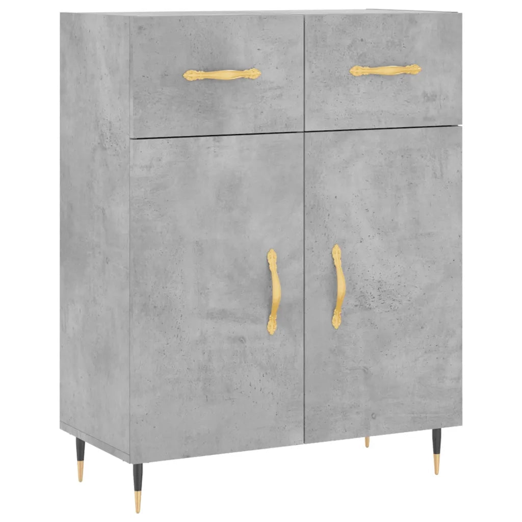 Credenza Grigio Cemento 69,5x34x180 cm in Legno Multistrato 3198133