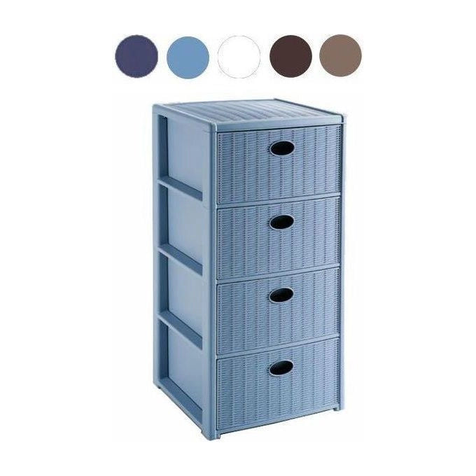 Stefanplast Cassettiera Elegance 4 Cassetti Bianco