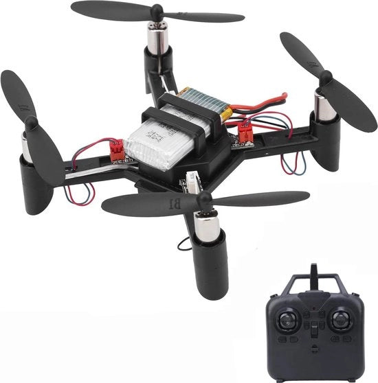 Set di assemblaggio di drone - mini quadricottero con telecomando - giocattolo educativo in plastica e metallo.