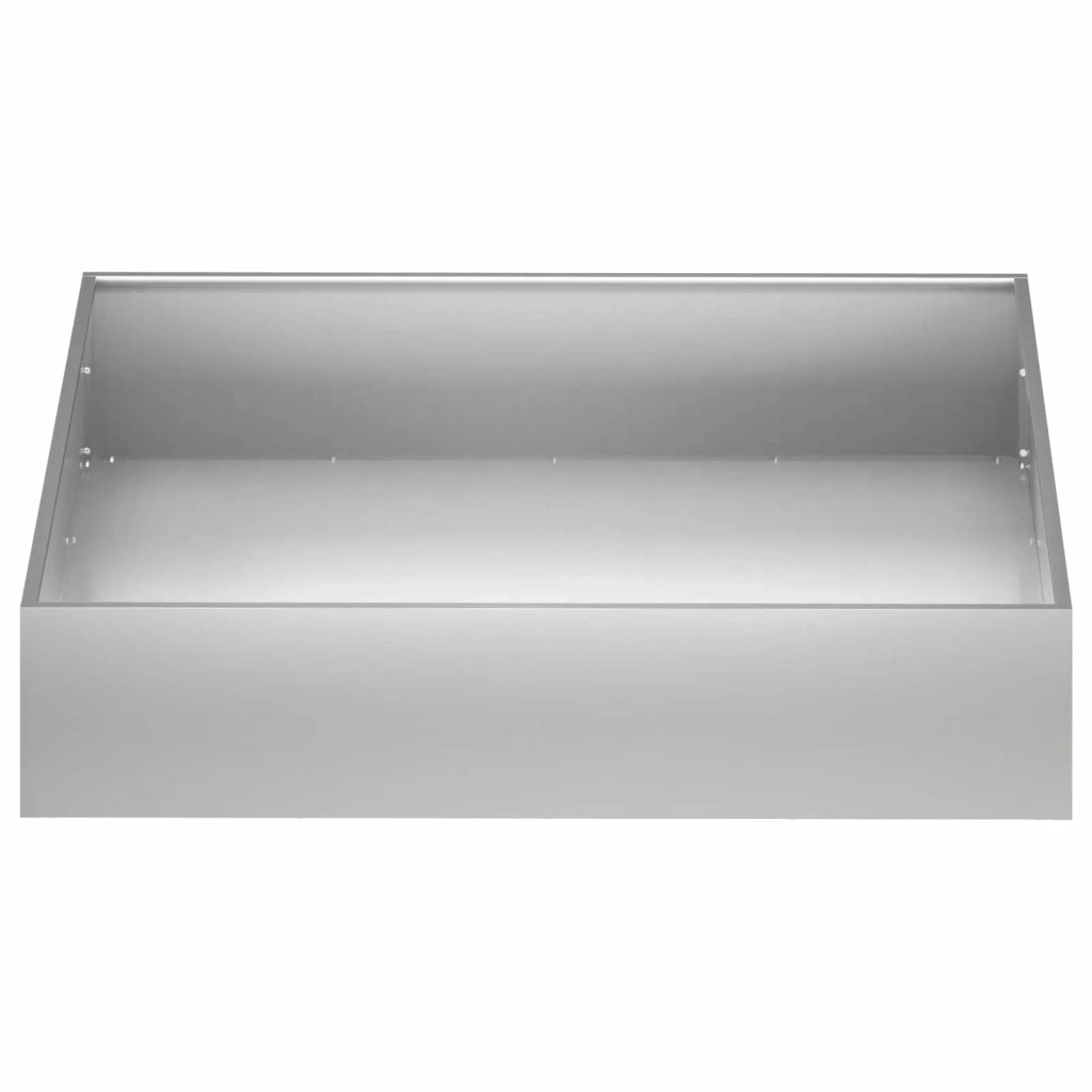 Vaso da giardino 2 pz Argento 100 x 100 x 20 cm Acciaio zincato 8005033