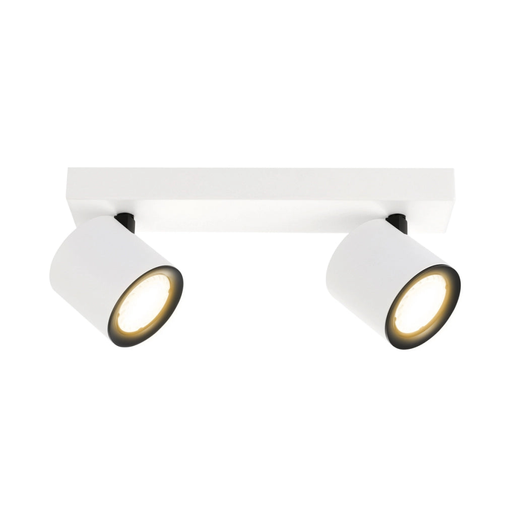 Faretto soffitto doppio bianco/nero orientabile GU10 2x35W