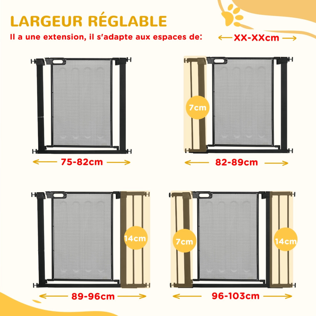 Barriera per animali domestici ¨C Minimal ¨C Nero 75-103 cm