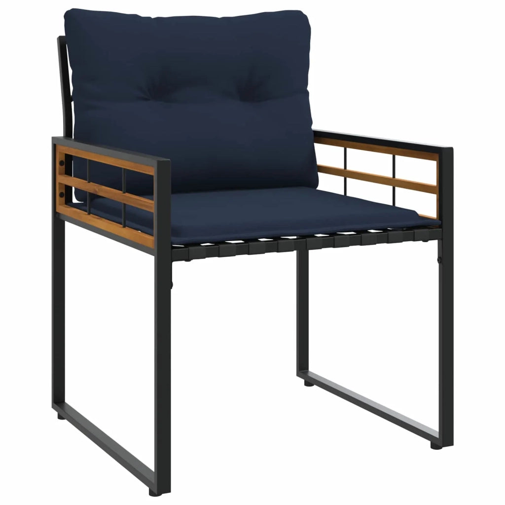 Set di Mobili da Esterno con cuscino 4 pz | Set Salotto da Giardino Navy