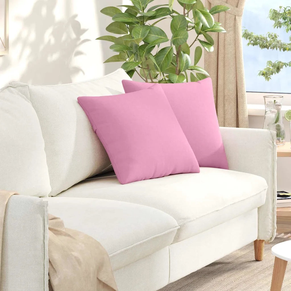 Cuscini da Divano 2 pcs Rosa 45 x 45 cm Tessuto 42013926
