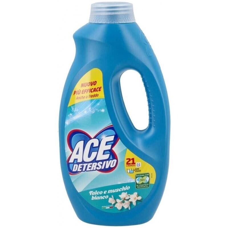 ACE DETERSIVO LIQUIDO LAVATRICE TALCO E MUSCHIO BIANCO 21 LAVAGGI 1050 ML