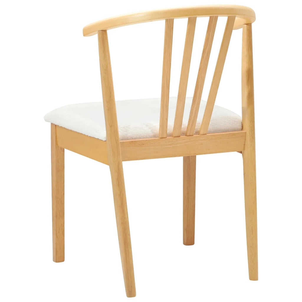 Sedia da pranzo 2 pcs Naturale e Bianco 42020401