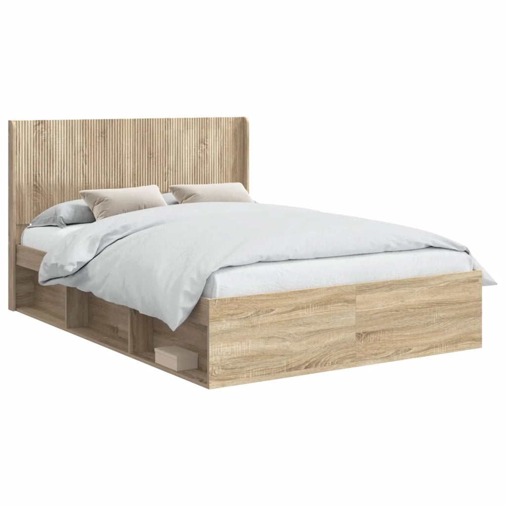 Letto da camera | Struttura del letto con stoccaggio e testata 3 pcs