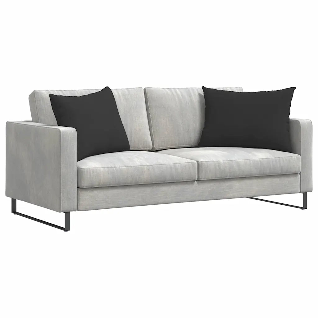 Cuscini da Divano 2 pz-Set di 2 Cuscini per Sofa Nero 70 x 50 cm Tessuto 585541