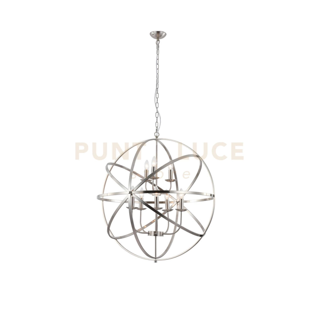 Ciondolo Orbit 8Lt, metallo argento satinato