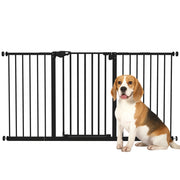 Barriera di sicurezza per animali ¨C zephmum ¨C nero con chiusura automatica e doppio blocco