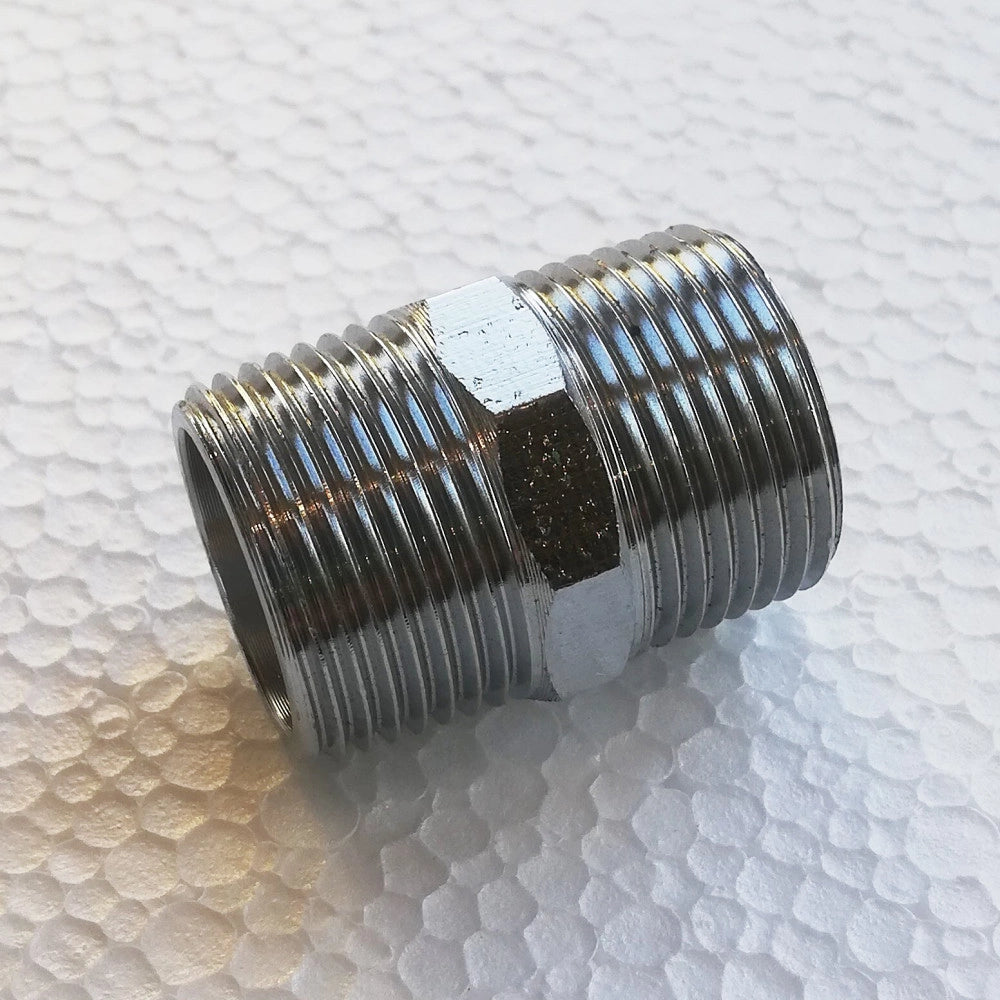 Niples nipplo da 3/8'' in ottone cromato mm