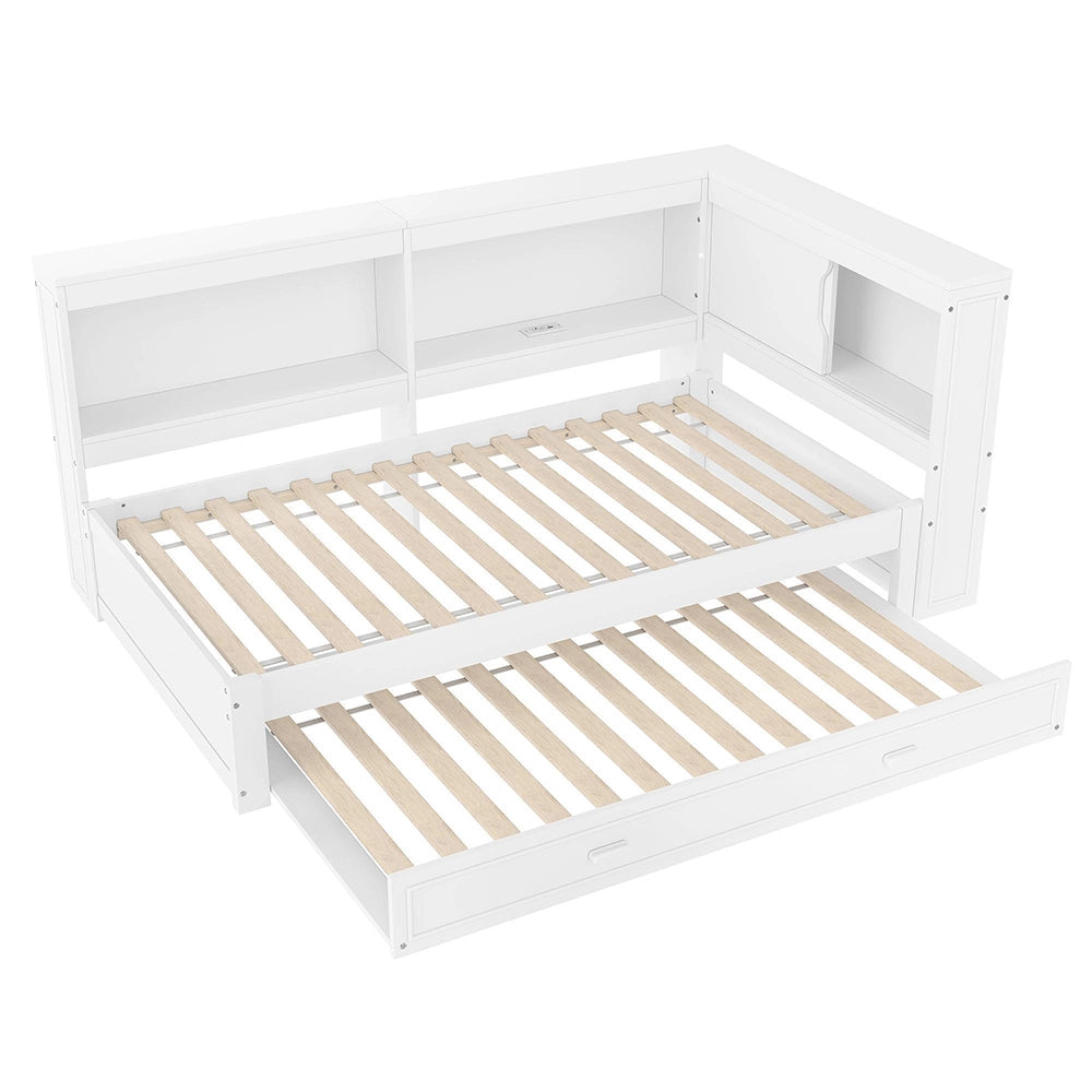 Divano letto 90x200cm?- Xylo - gigogne LED USB bianco