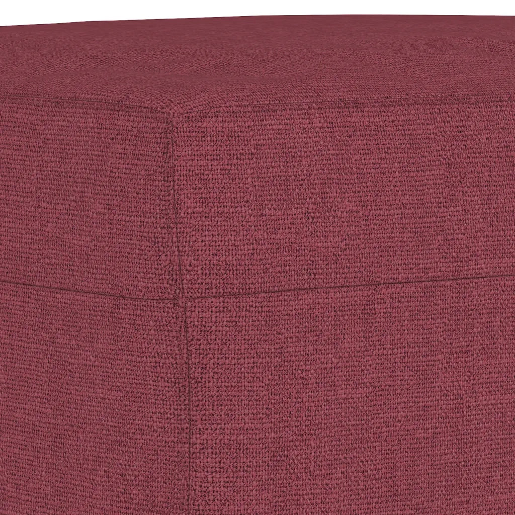 Set di Divani 3 pz con Cuscini Rosso Vino in Tessuto 3201864
