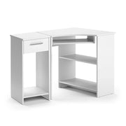 Vicco Scrivania angolare Bianco 83 x 76 cm Set con armadio PC