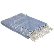 Coperta Blu Cotone 130 x 160 cm Copriletto boho stile costiero