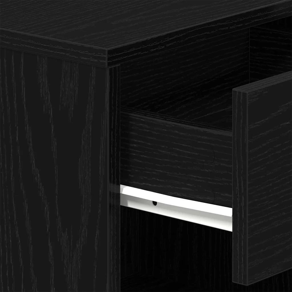 Comodino con Cassetto Nero 39x28x41 cm 858751