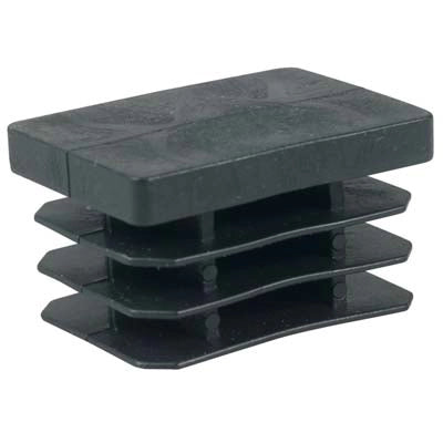 PUNTALE INTERNO RETTANGOLARE ALETTATO - PE NERO MM 50X100- 20 pezzi