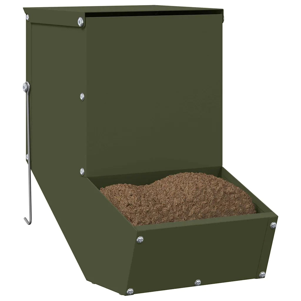 Mangiatore per conigli Verde oliva 17,5 x 26 x 28,5 cm 874601