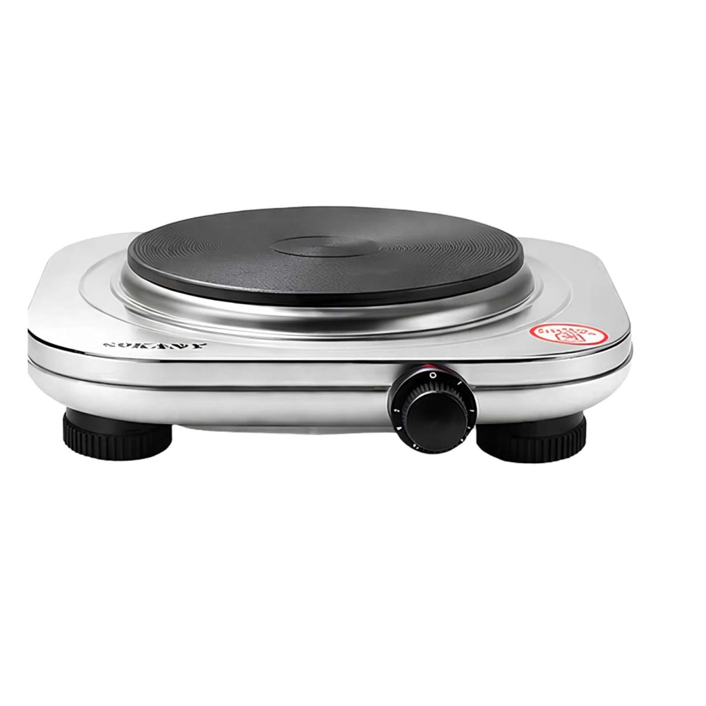 Piastra Elettrica 1500W con 5 Livelli di Potenza per Cucinare Argento Sokany