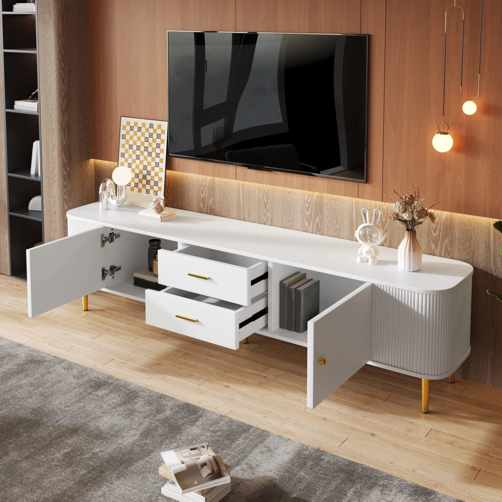 TV-Schrank bianco in MDF lunghezza 170 cm