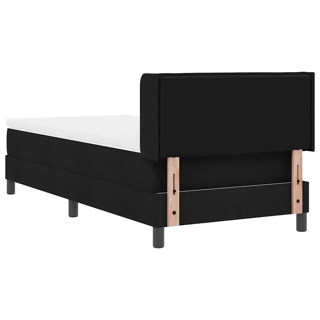 Letto a molle con testiera Nero 200 x 100 cm Tessuto 3341029