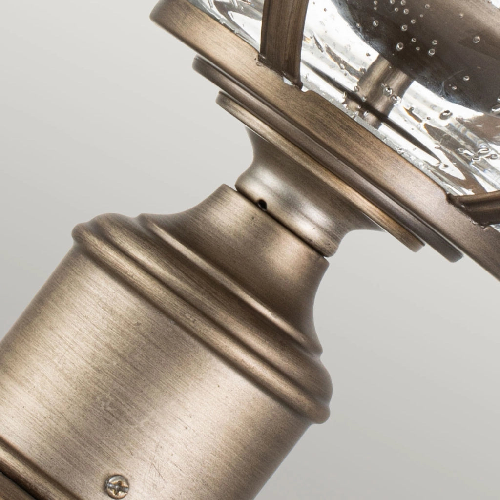 Lampada da esterno a colonna Halleron bronzo E14 IP44