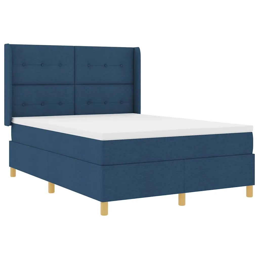 Letto a molle con strisce LED Blu 140 x 200 cm Tessuto 3343699