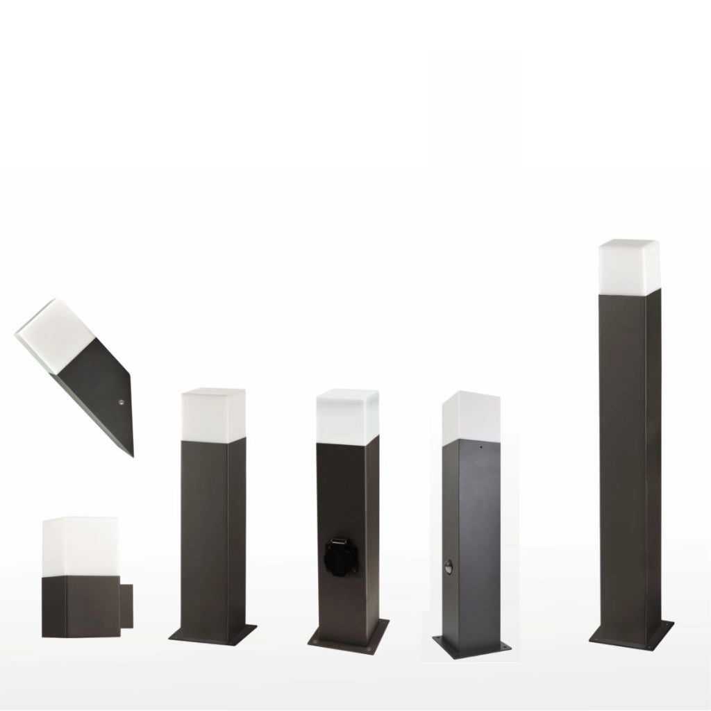 Applique esterna inclinata grafite E27 New York Polux