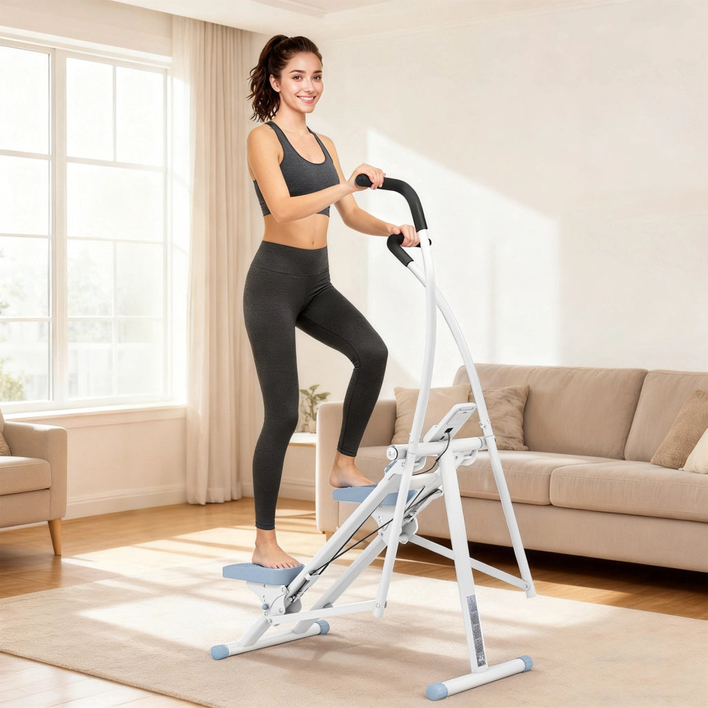 Stepper Fitness Pieghevole ¨C Xylo ¨C LCD Display 85x80x142cm Bianco