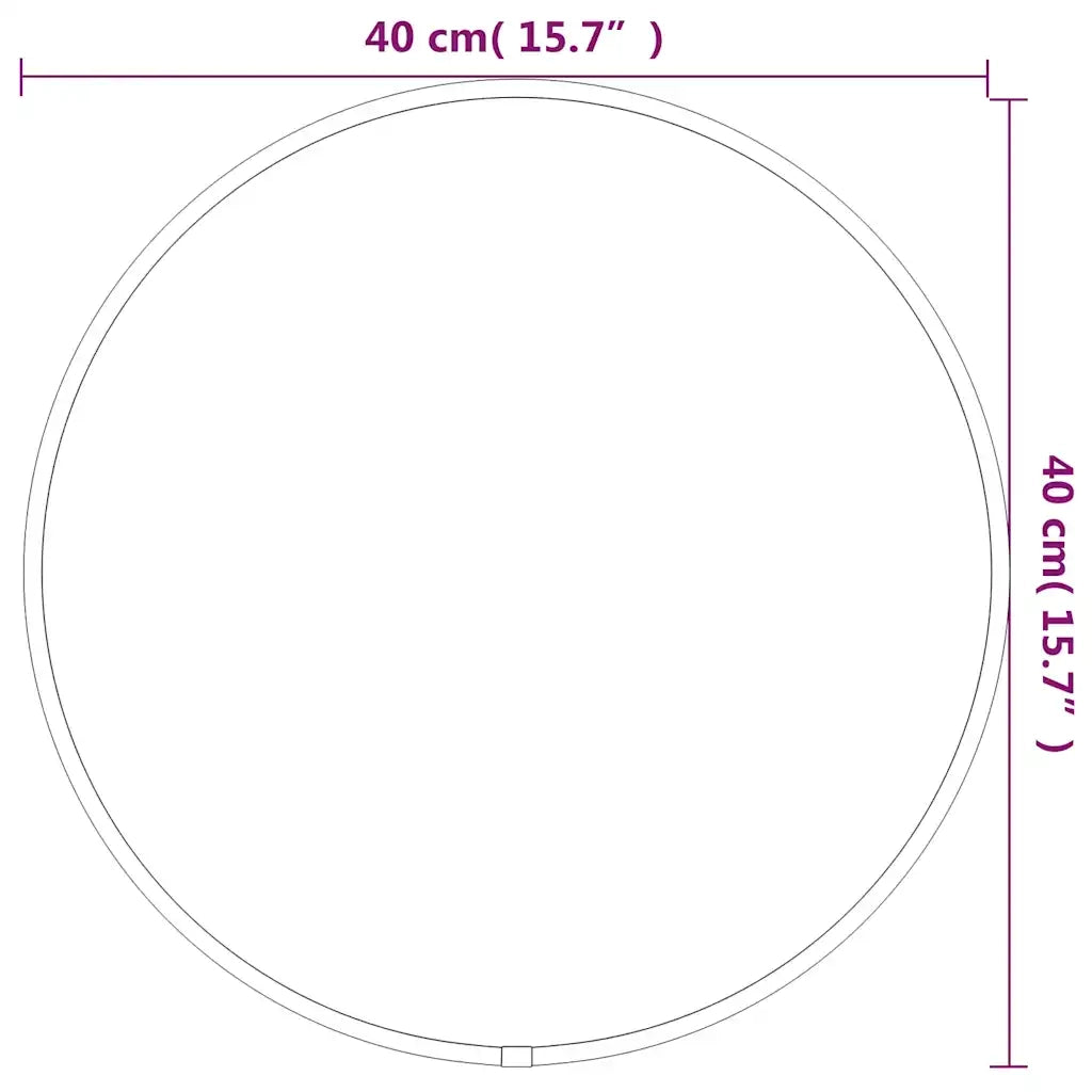 Specchio da Parete | Specchio decorativo Argento ? 40 cm Rotondo