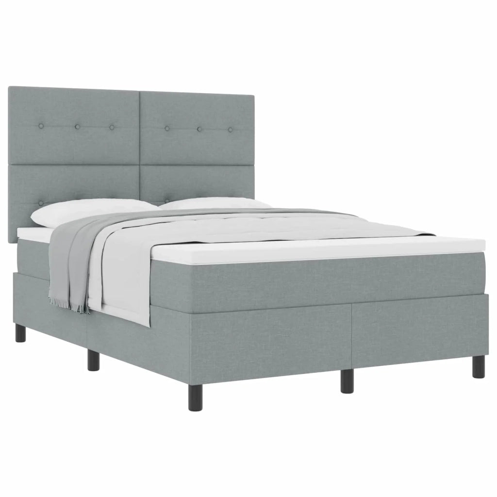 Letto a molle con materasso Grigio chiaro 160 x 200 cm Tessuto 3339399