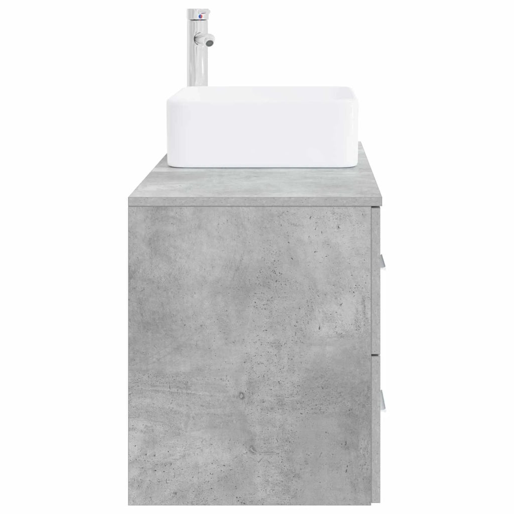 Set di mobili per il bagno 2 pcs Grigio Cemento 3403963