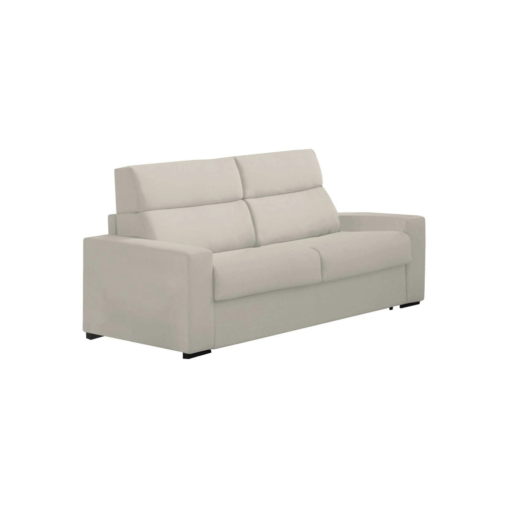 Sonico, Divano Letto 2 Posti Sfoderabile Made in Italy, 200x95 cm Beige