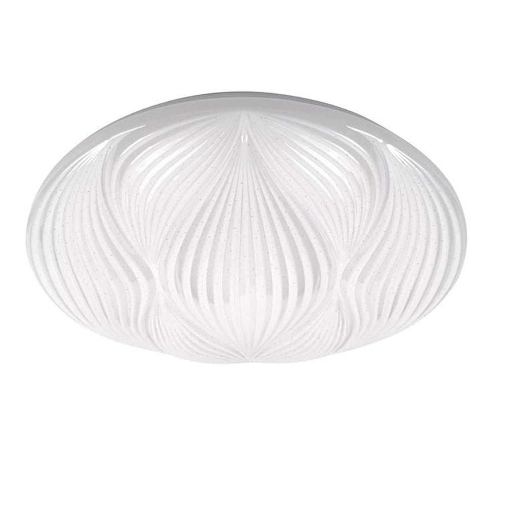 Trade Shop - Lampada Da Soffitto Plafoniera Decorata Bianco Led 60w Luce Fredda 6500k Ip20 69771 -