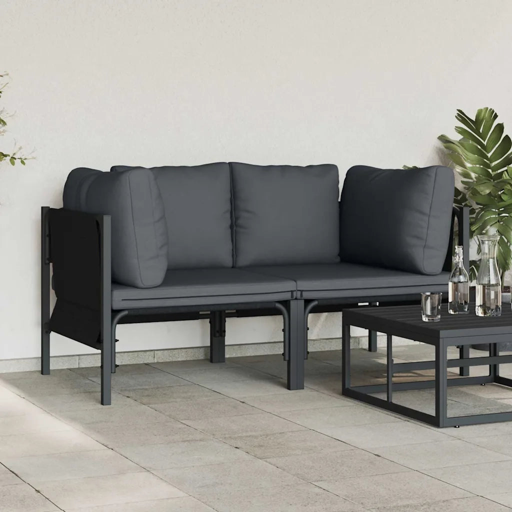 Mobili da Esterno 2 pcs Antracite 80 x 80 x 71 cm Acciaio