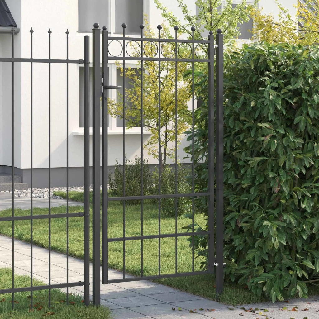 Cancello per recinzione HORST 100 x 175 cm Metallo Nero CFW4855133