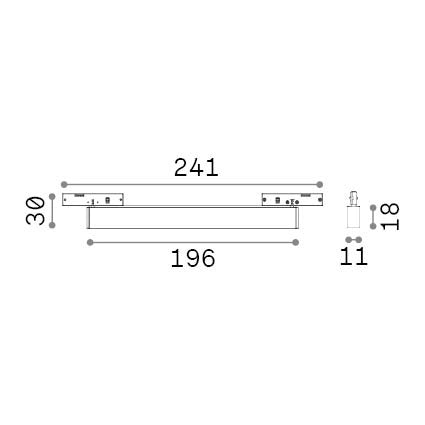Sistema Lineare Deva 1 Luce Led Integrato Nero 10W Ip20