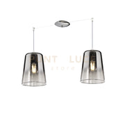 SOSPENSIONE BIANCO SPOSTABILE 2 LUCI CROMO 1164BI-S2 S-CR