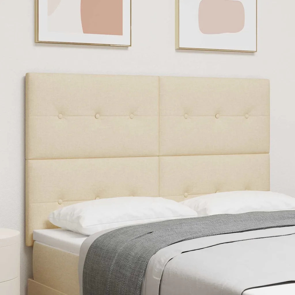 Testiera LED con strisce LED con testiera Crema 144 cm Tessuto 3338428