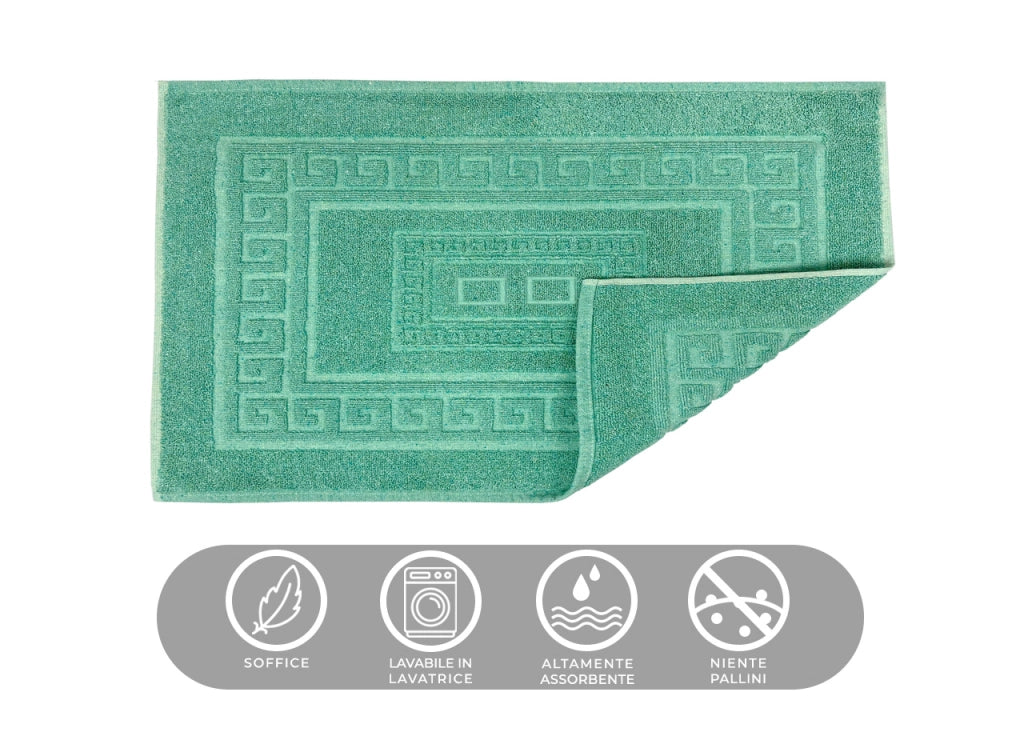 Tappeto Da Bagno Disegno Torino Colore Verde - 60x90 - Verde