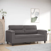 Divano a 2 Posti-Sofa 2 Posti Grigio 140 cm in Similpelle 811664